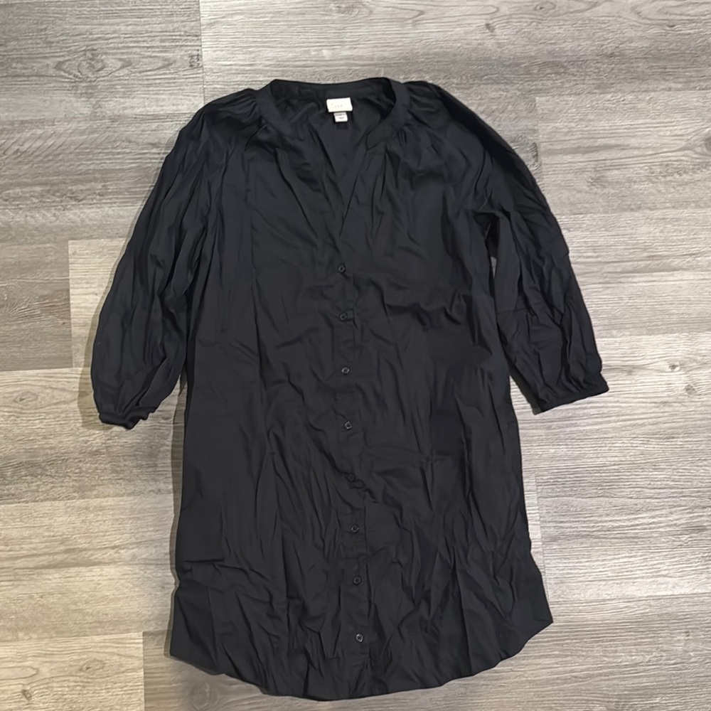 Black Button-Up Dress